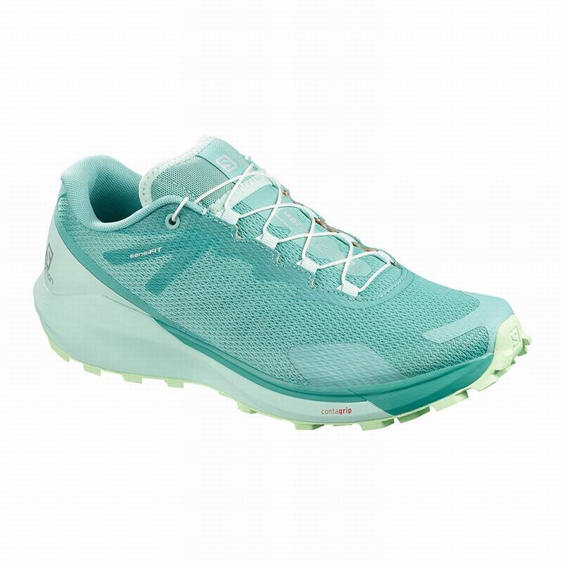 Salomon SENSE RIDE 3 W Zapatillas De Running Mujer - Turquesa / Verde - Colombia (81543-MOIZ)